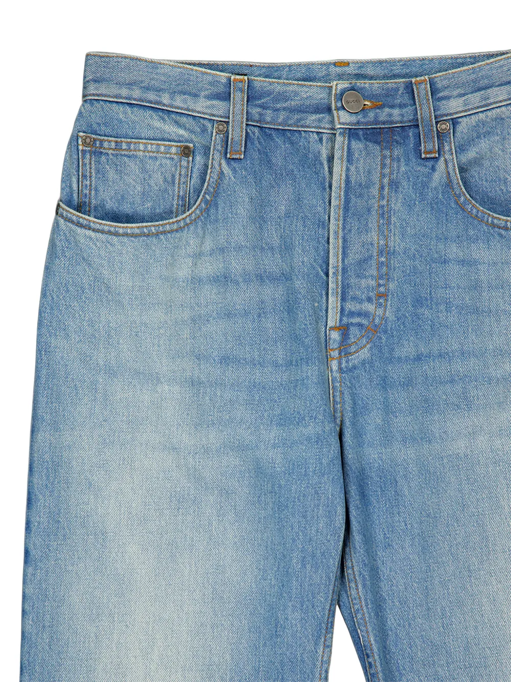 Gucci Straight jeans met vervaagd effect Blauw