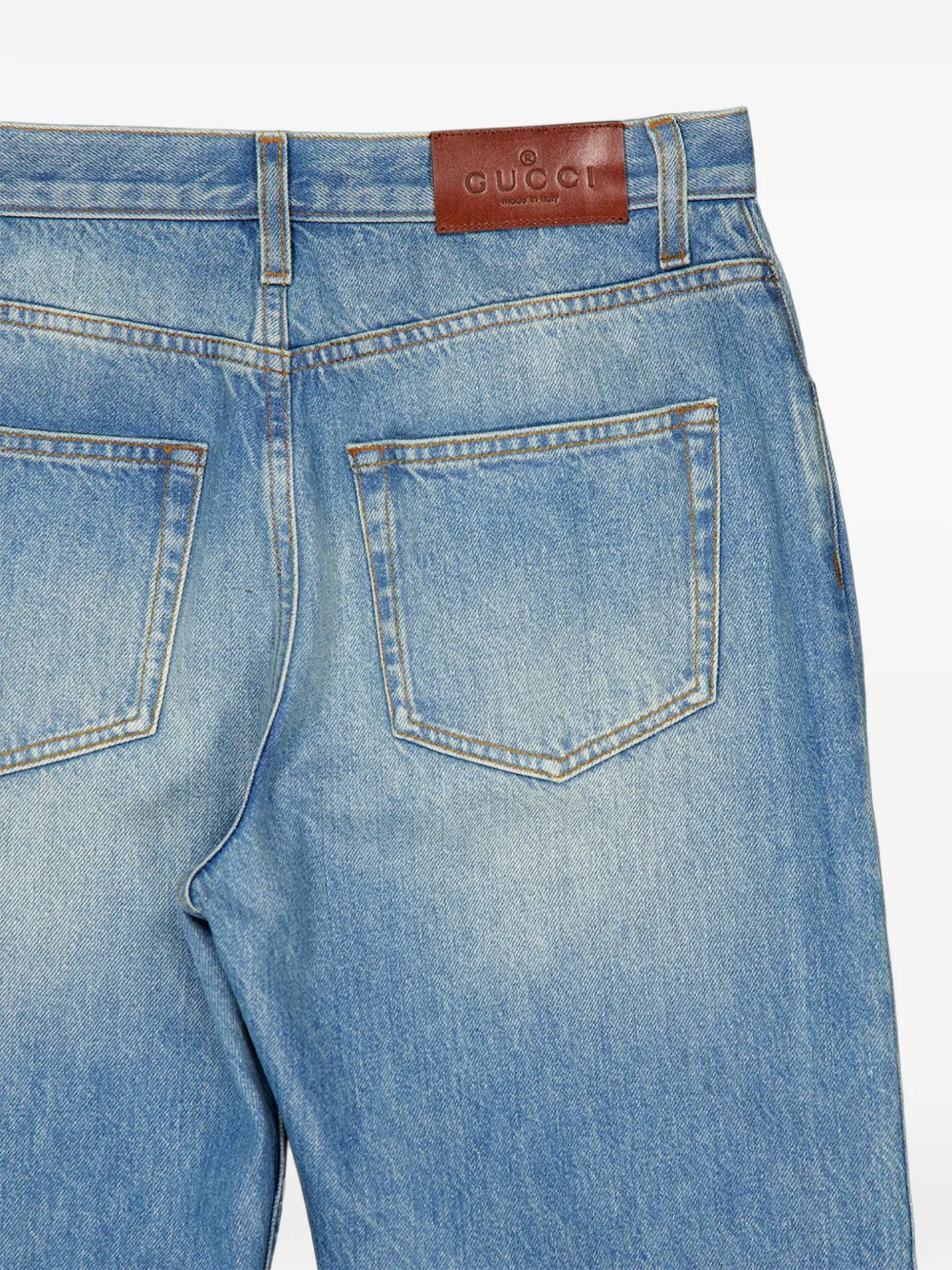 Gucci Straight jeans met vervaagd effect Blauw