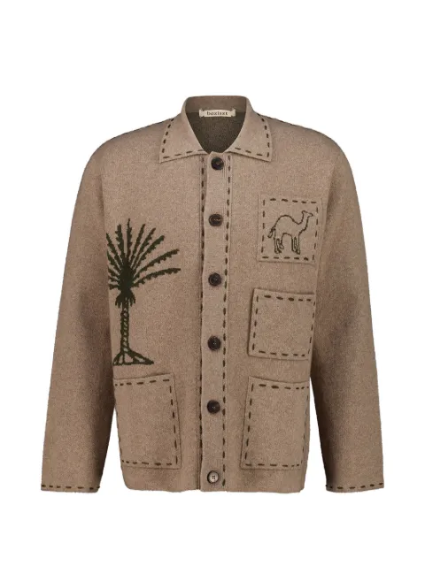 Baziszt Seeker intarsia-knit cashmere cardigan