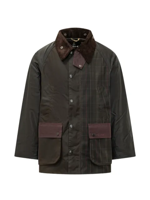 Barbour patchwork corduroy-collar jacket