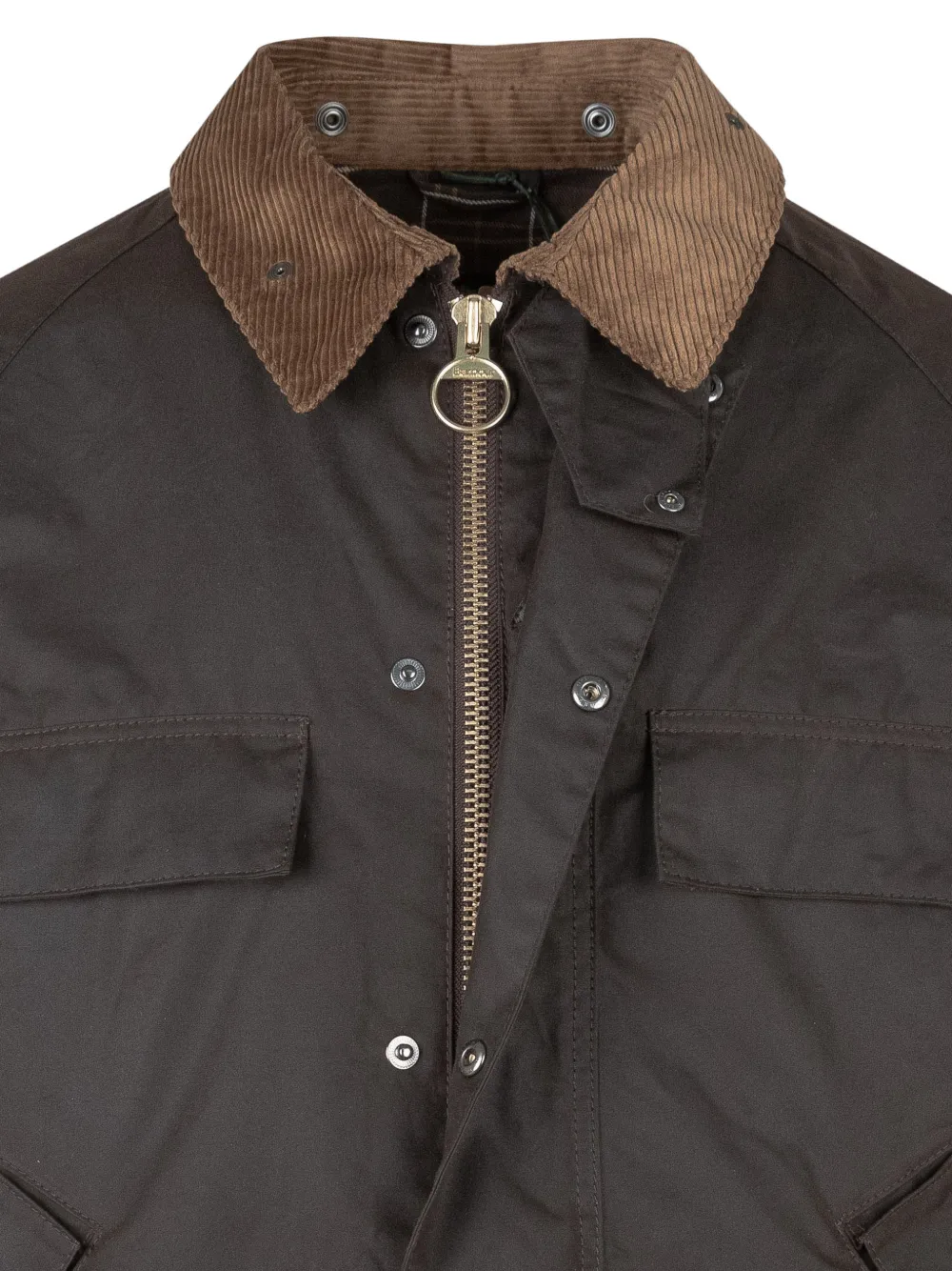 Barbour Jack met ribfluwelen kraag Bruin