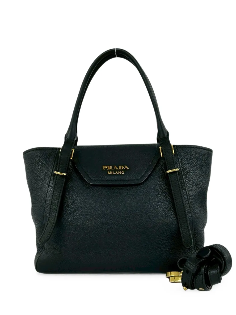 Prada Pre-Owned 2010-2026 Vitello Phenix satchel - Schwarz