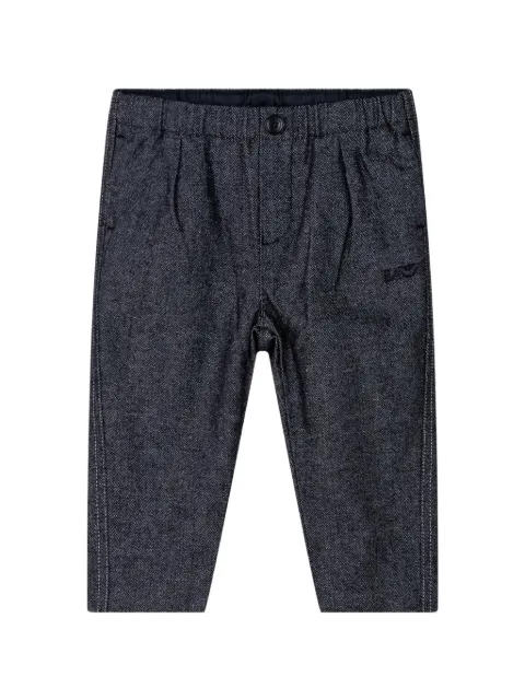 Emporio Armani Kids herringbone-pattern trousers