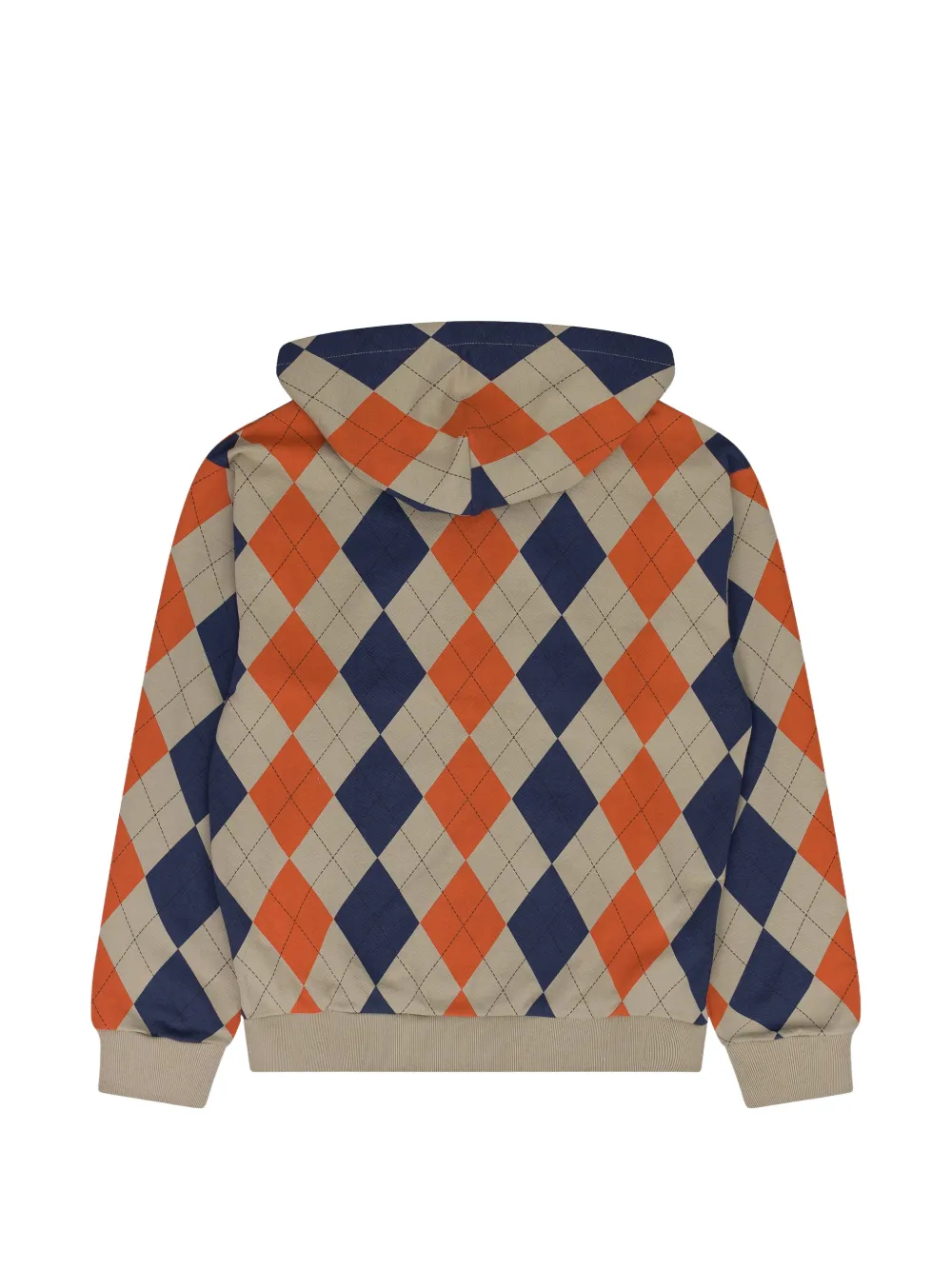 Denim Tears Hoodie met argyle-intarsia Beige
