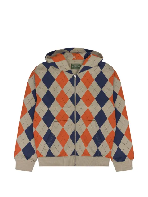 Denim Tears hoodie con motivo de rombos en intarsia