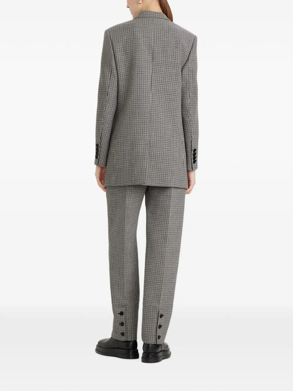 Ports 1961 Geruite wollen blazer Grijs