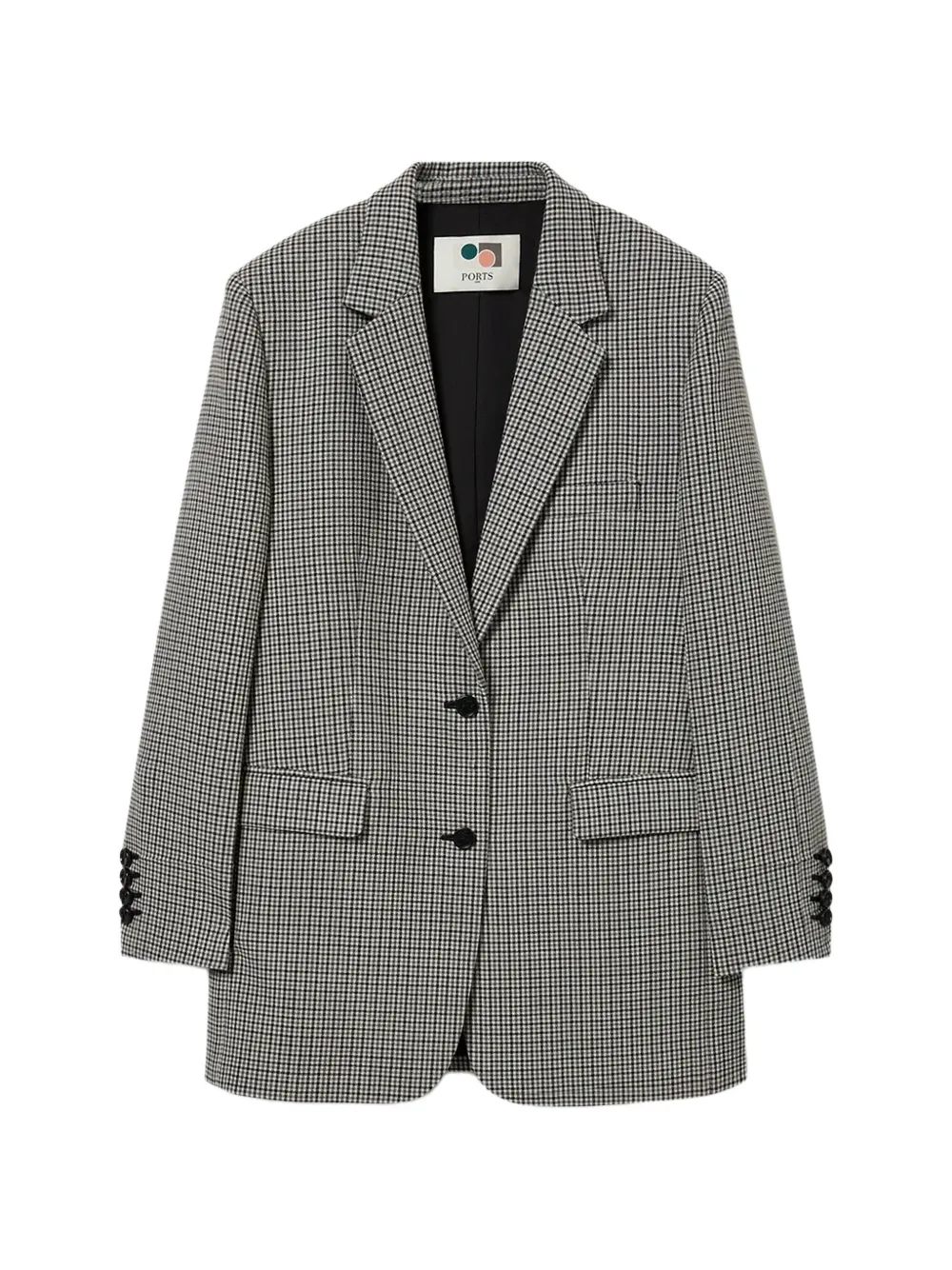 Ports 1961 check wool blazer - Grau