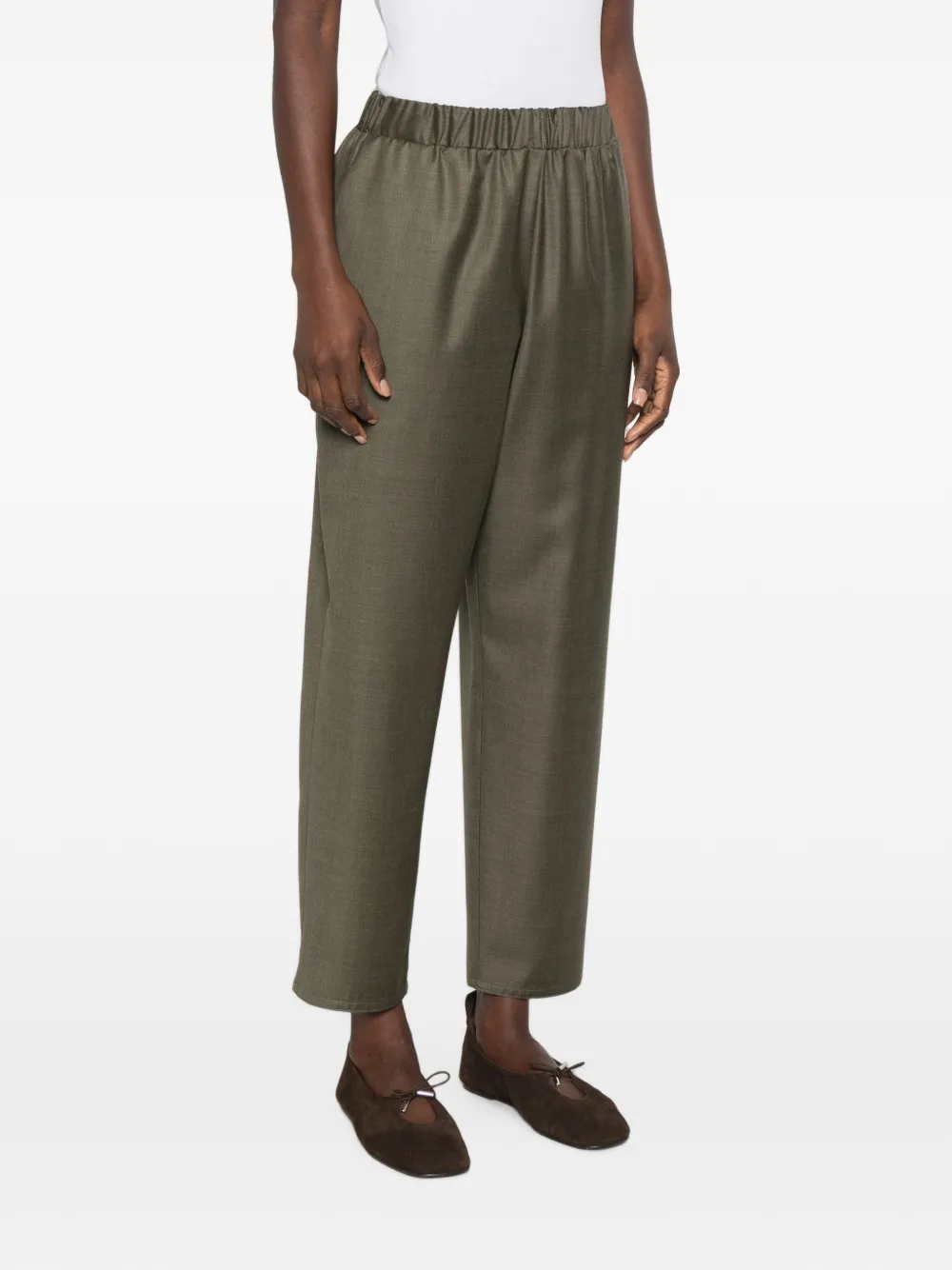 Dusan Broek met elastische tailleband Groen