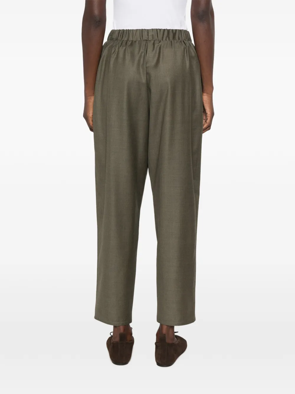 Dusan Broek met elastische tailleband Groen