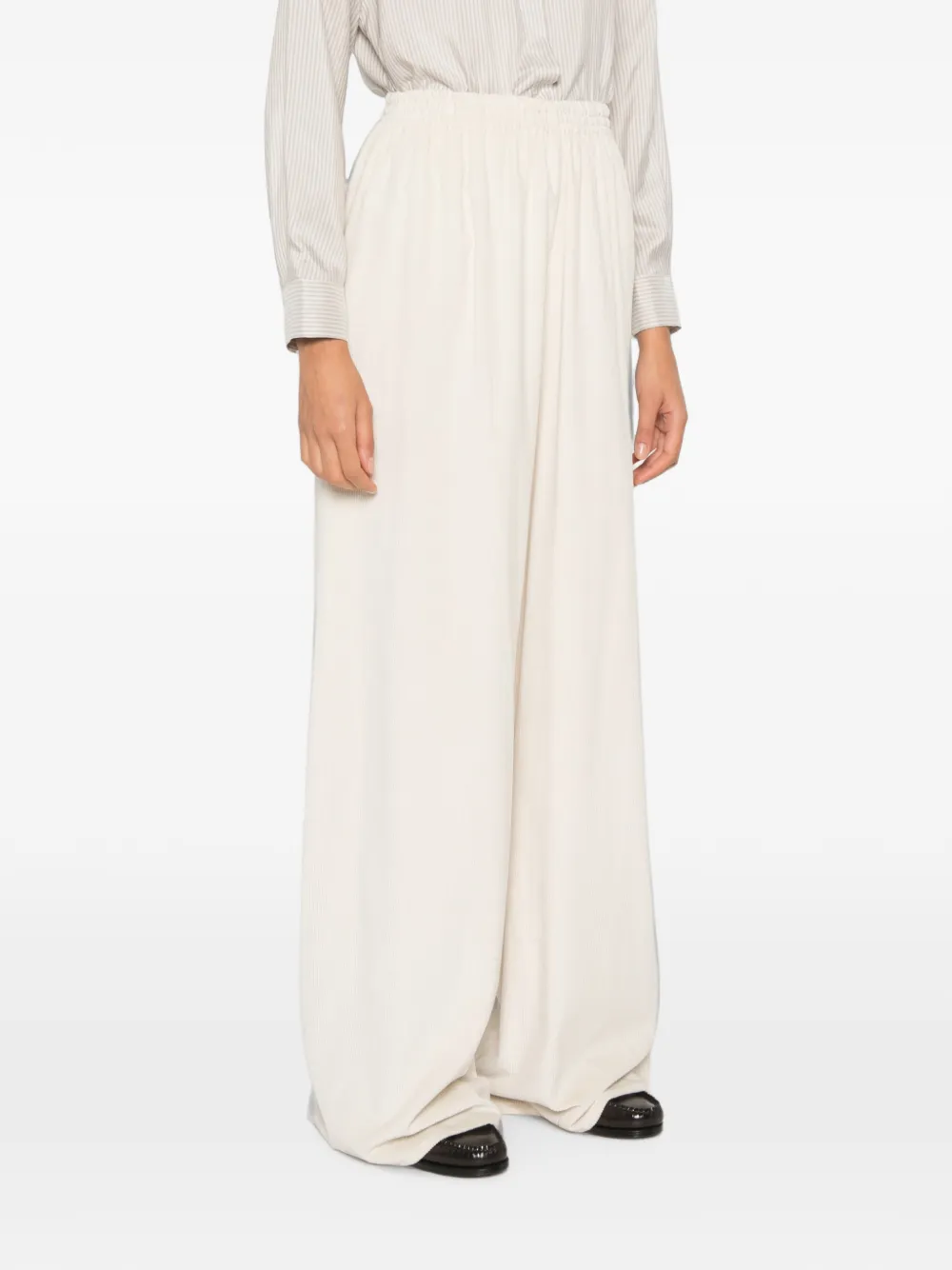 Dusan Broek met elastische taille Beige