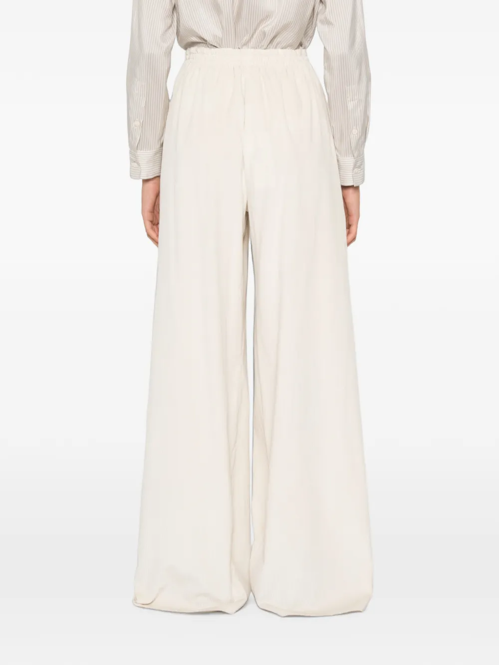Dusan Broek met elastische taille Beige