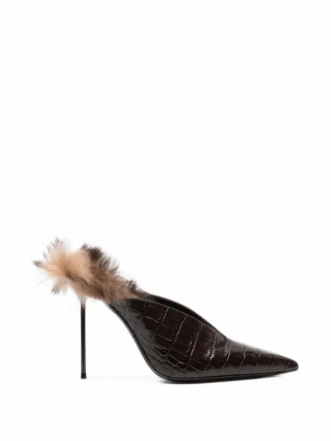 Paris Texas escarpins mules Lidia 105 en fourrure