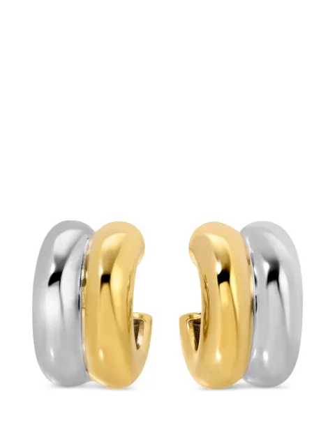 Heaven Mayhem Wes two-tone hoop earrings