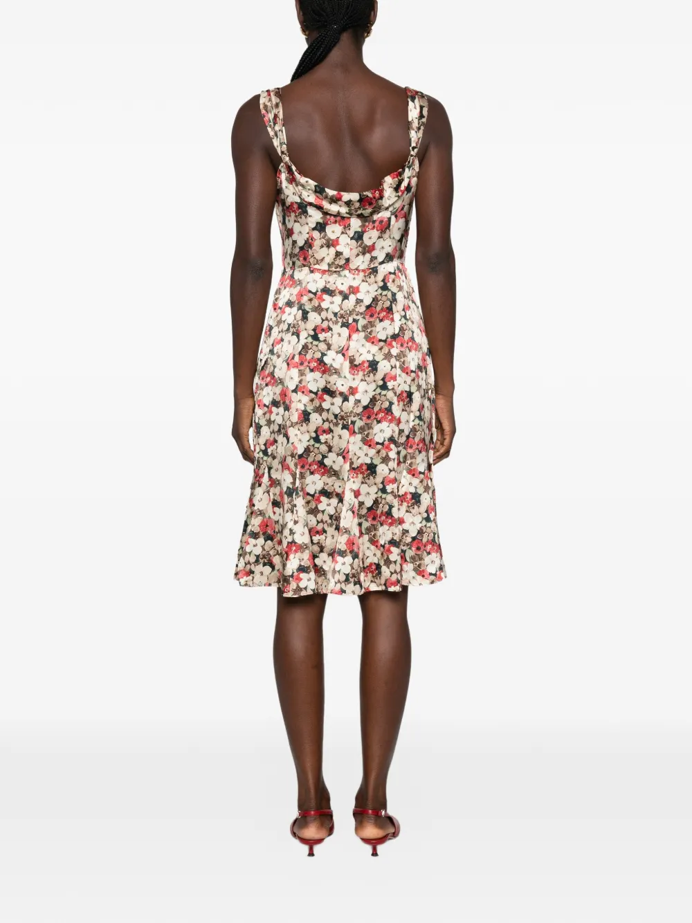 DÔEN Donielle Floral-print Midi Dress in Neutrals, view 4