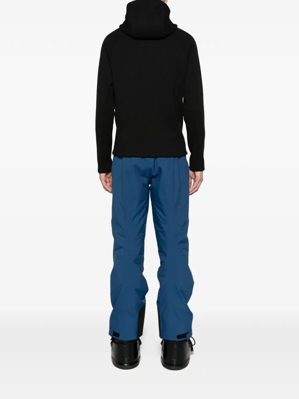 Colmar hooded rib-knit ski sweatshirt Blauw