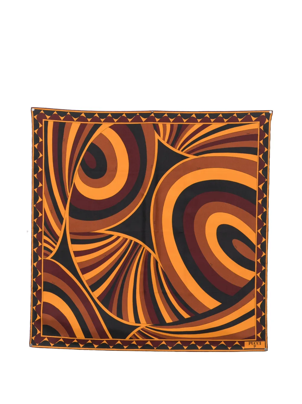Pucci Geometric-print Scarf In Orange
