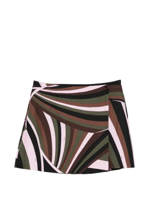 PUCCI Iride-print wrap mini skirt