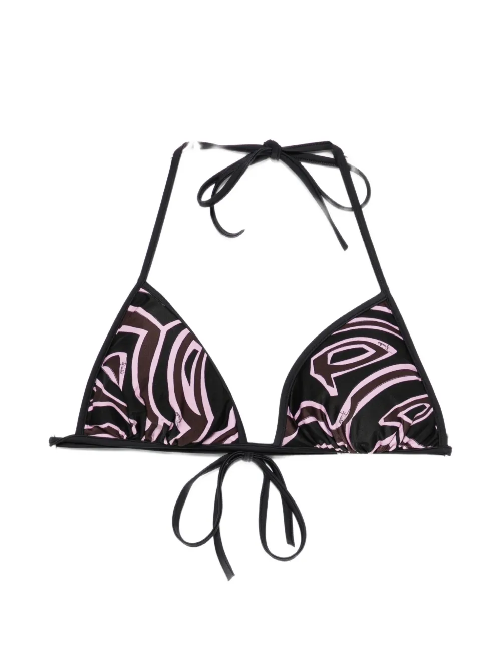 PUCCI Marmo-print triangle bikini top - Nero