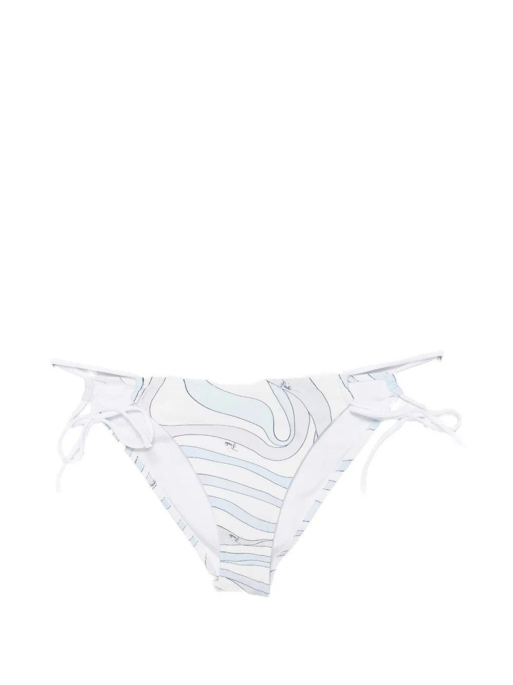 PUCCI Iride-print side-tie bikini bottoms - Bianco