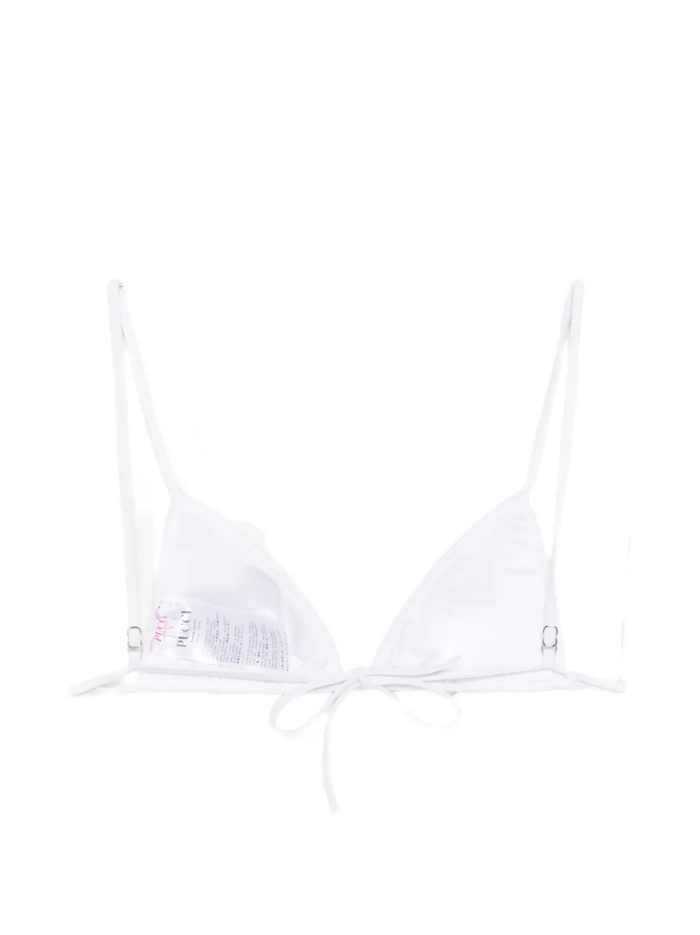 PUCCI abstract-print triangle bikini top Wit