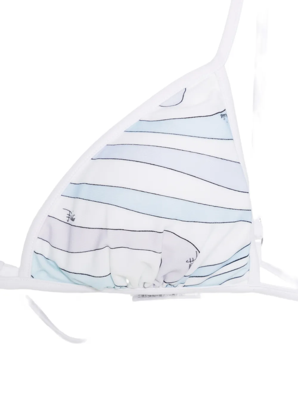 PUCCI abstract-print triangle bikini top Wit