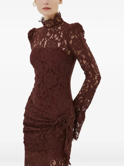 De La Vali Bodita floral-lace maxi dress