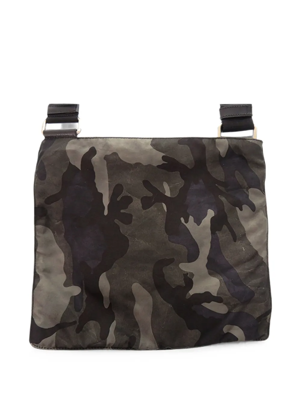 Prada Pre-Owned 2013-2026 Tessuto Camouflage crossbodytas met rits Groen