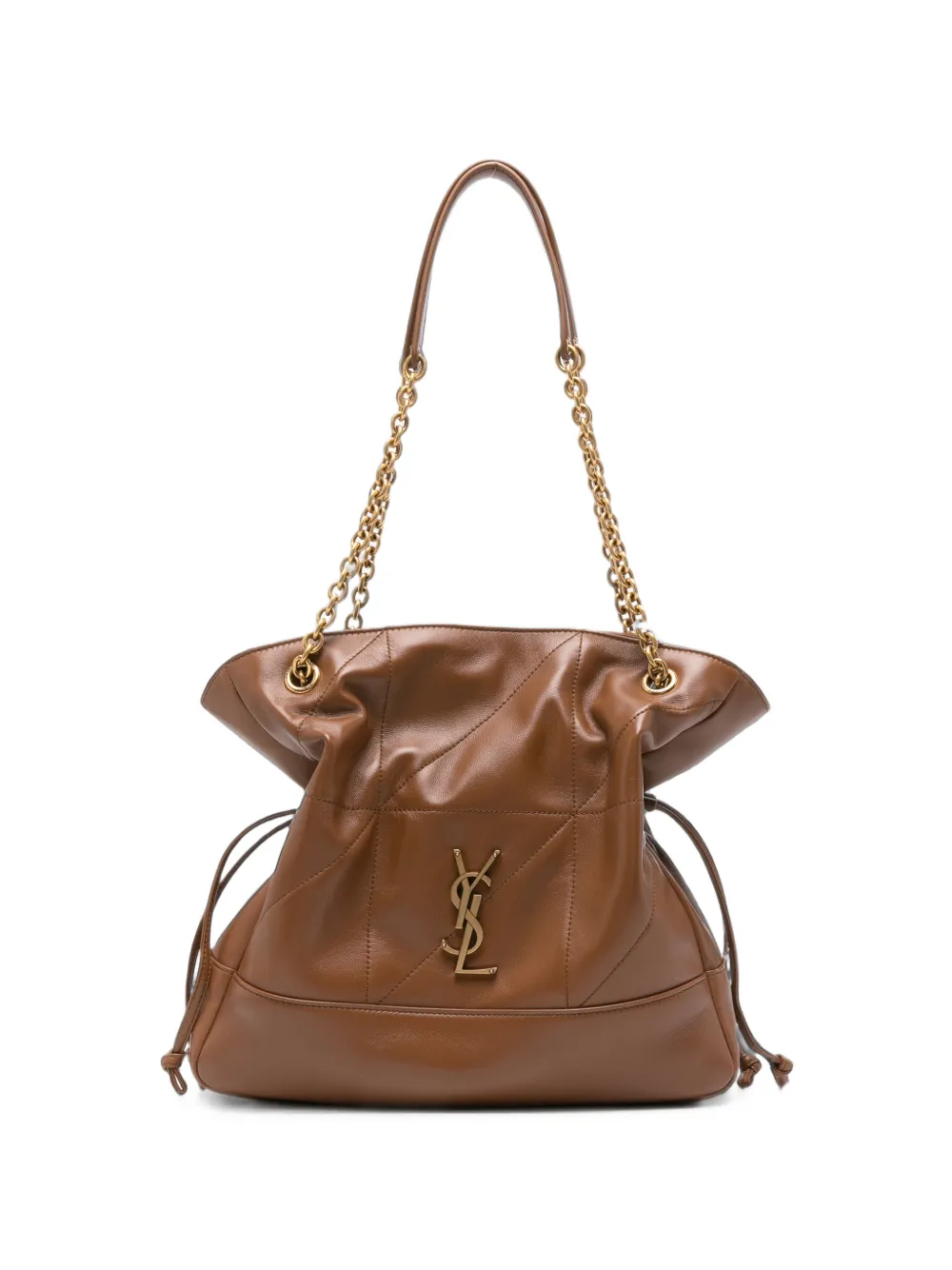 Saint Laurent Borsa a spalla Jade piccola con applicazione - Marrone
