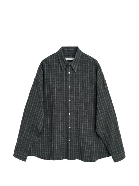 Sunflower check-pattern button-down shirt