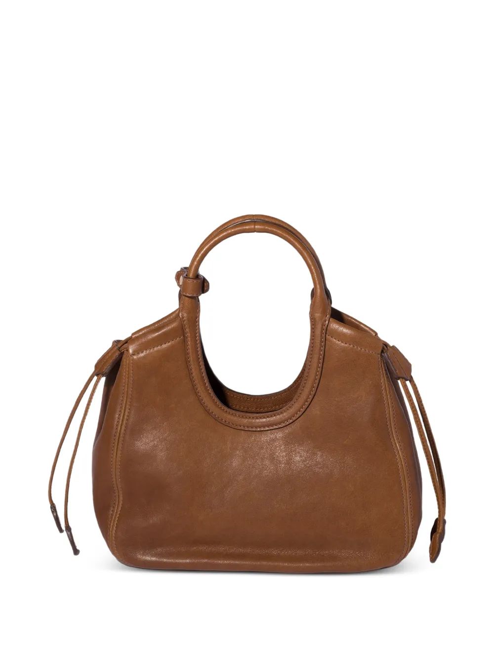 Miu Ivy leren shopper Bruin