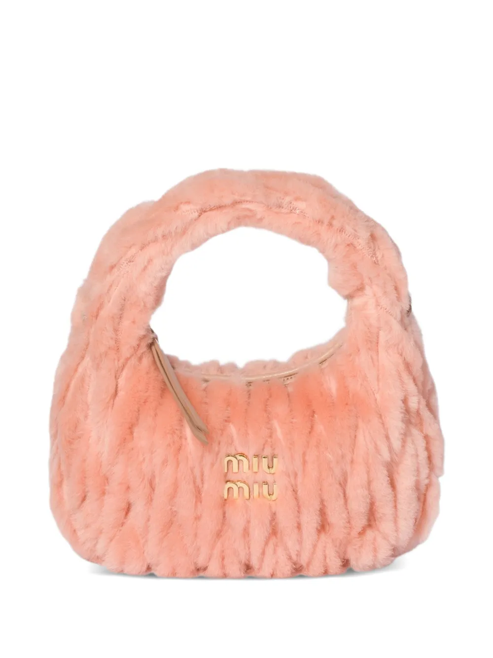 Miu Miu Borsa Wander in shearling - Rosa