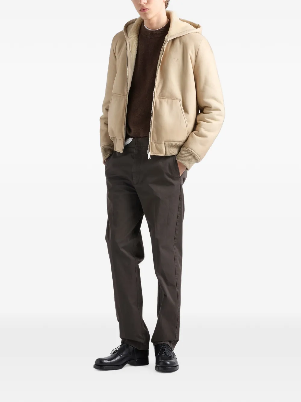 Prada Lammy bomberjack Beige