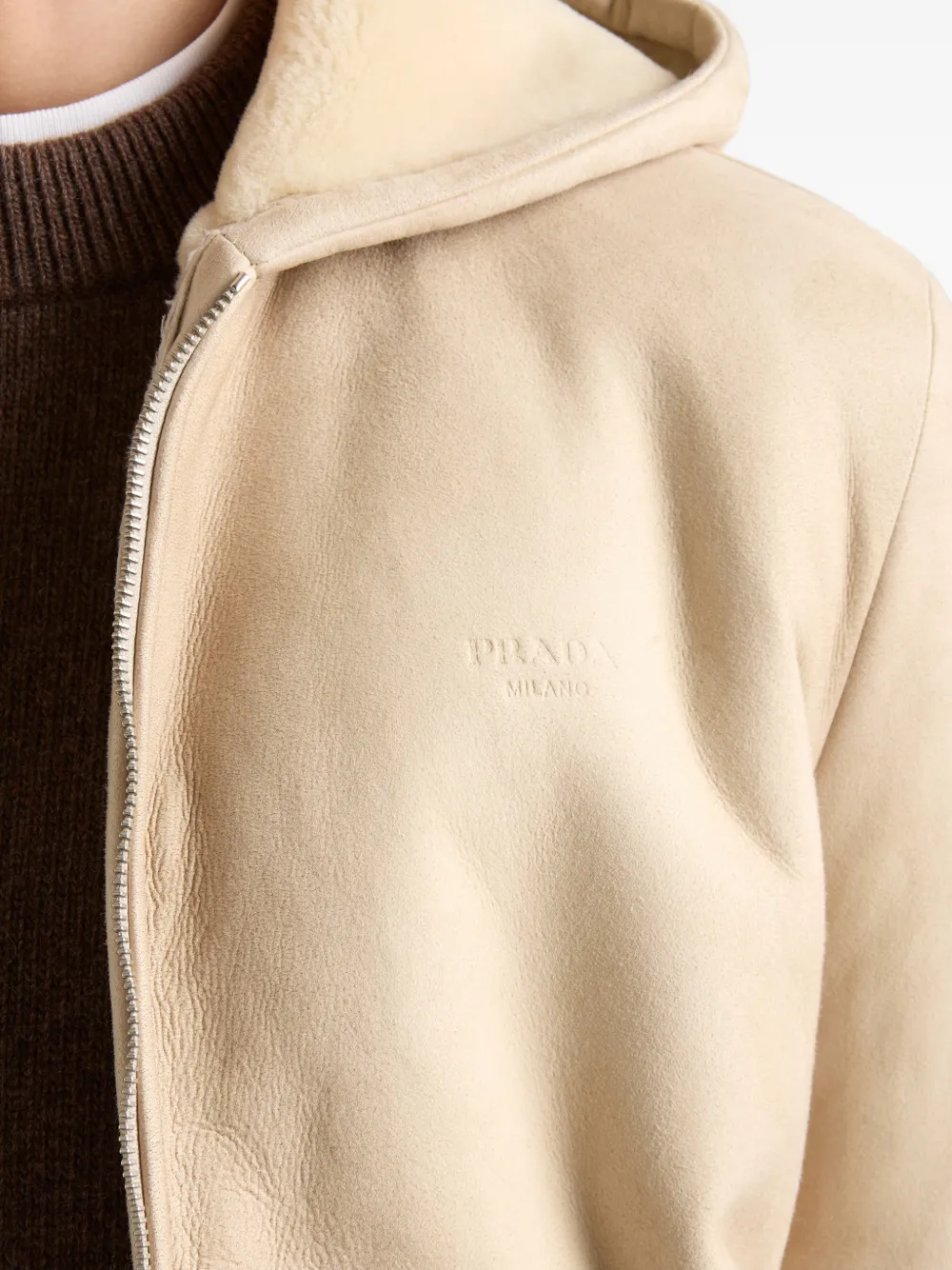 Prada Lammy bomberjack Beige