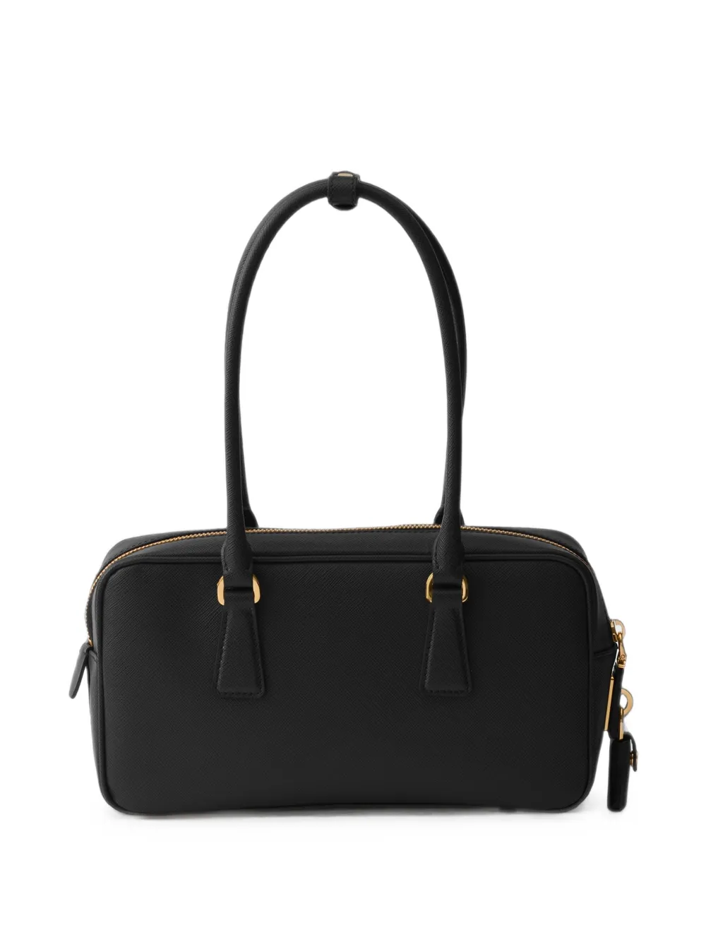 Prada Kleine Saffiano leren tas met handvat Zwart