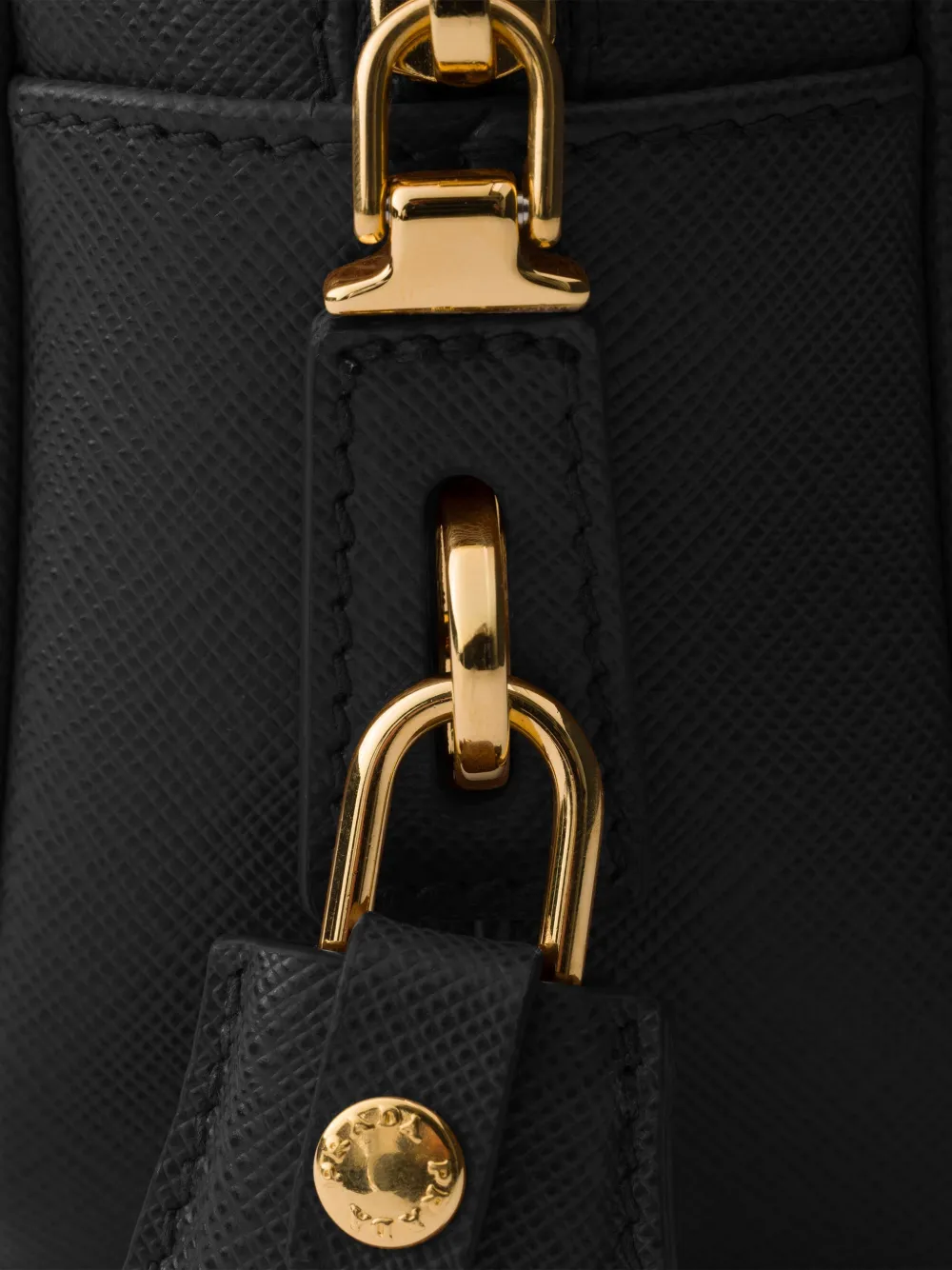 Prada Kleine Saffiano leren tas met handvat Zwart