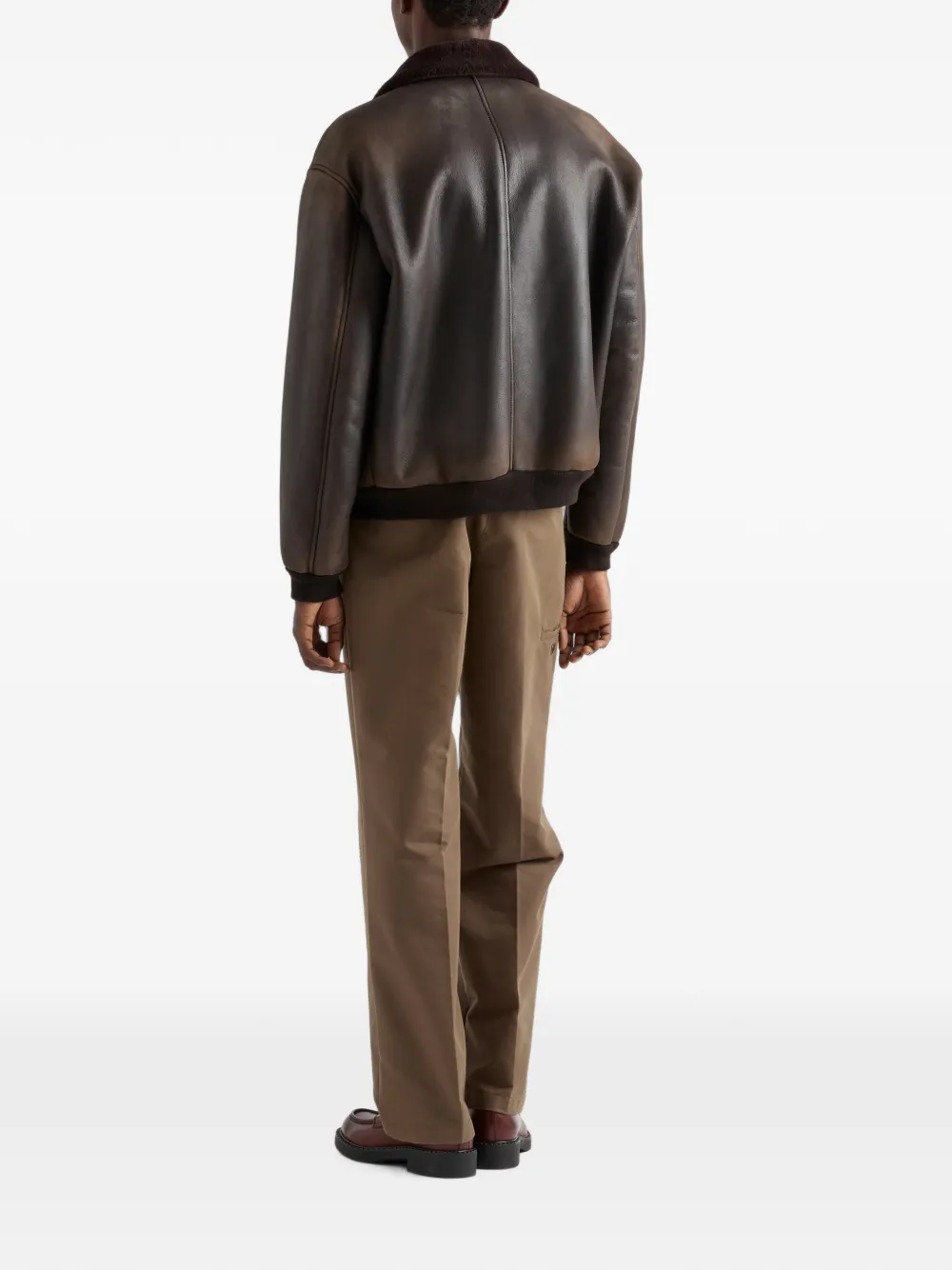 Prada Lammy bomberjack Bruin
