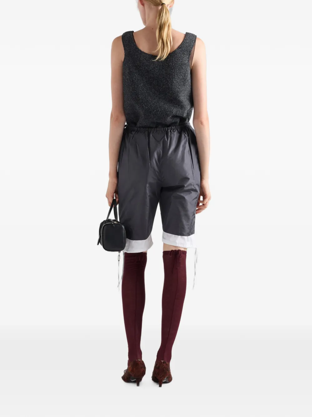 Prada Taffeta bermudas shorts Grijs