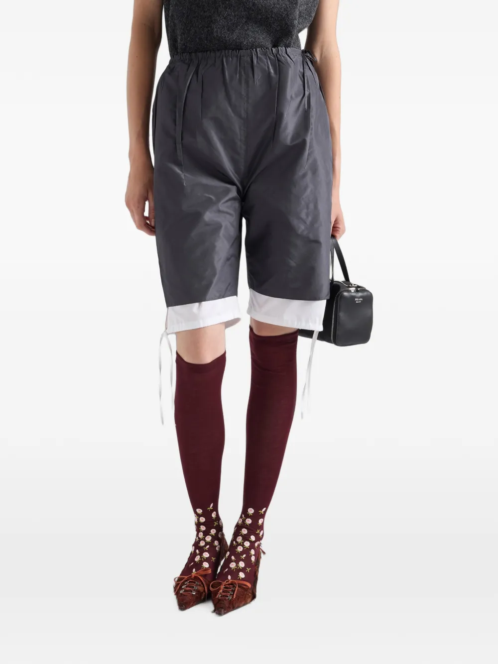 Prada Taffeta bermudas shorts Grijs