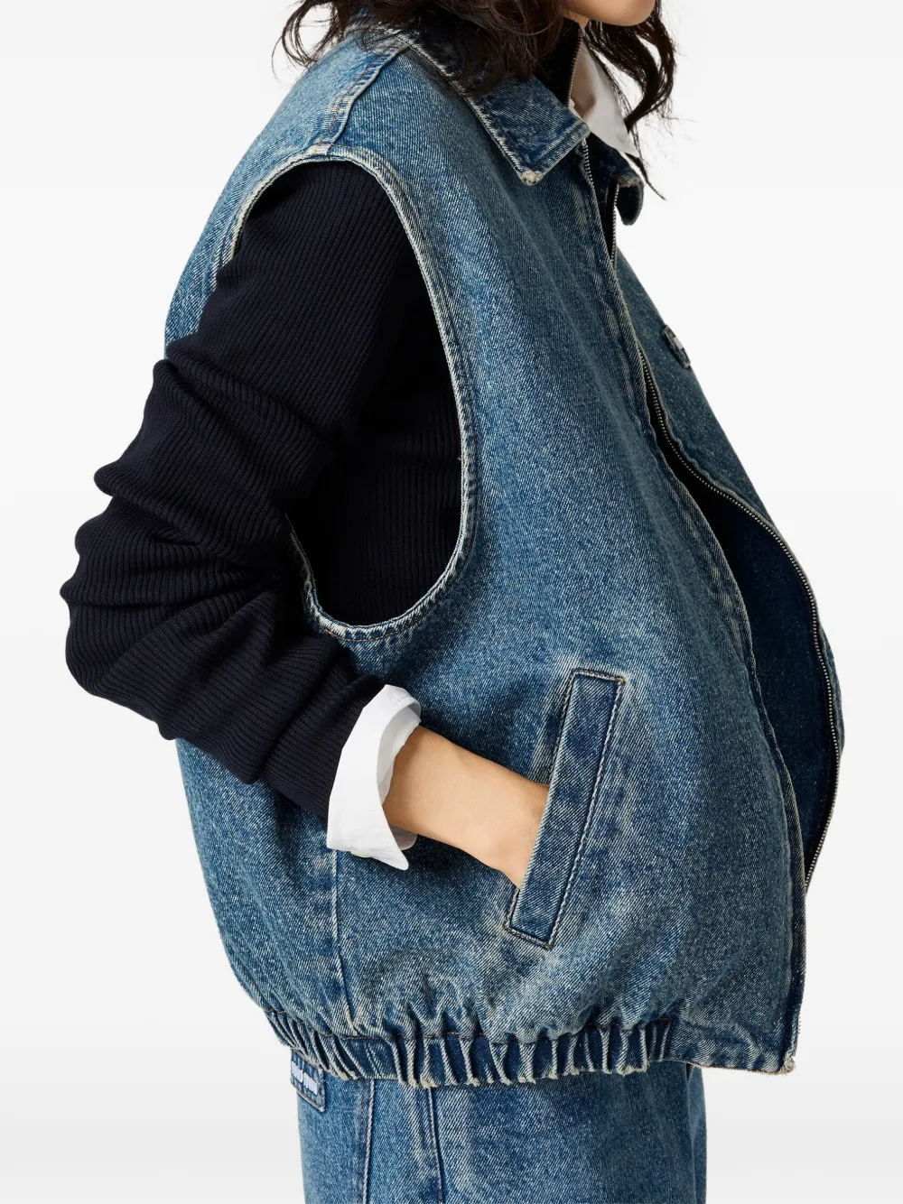 Miu Denim bodywarmer Blauw