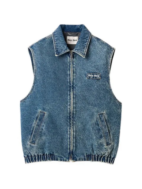 Miu Miu washed denim vest