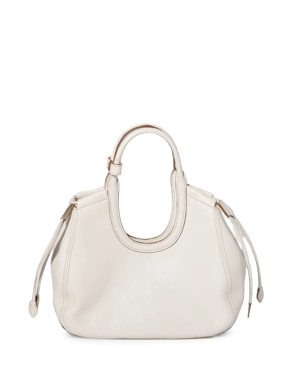 Miu Ivy nappaleren shopper Wit