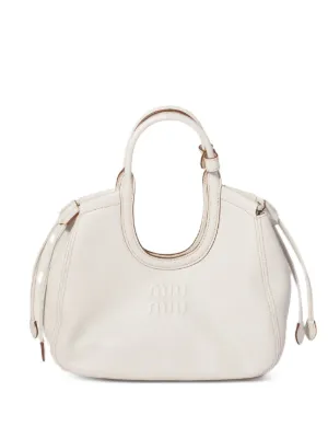 Miu Miu Wander レザーバッグ ミニ | ホワイト | FARFETCH JP