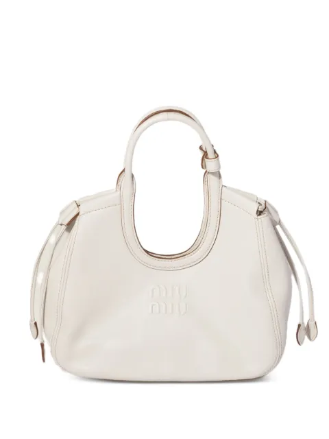 Miu Miu Ivy nappa leather tote bag