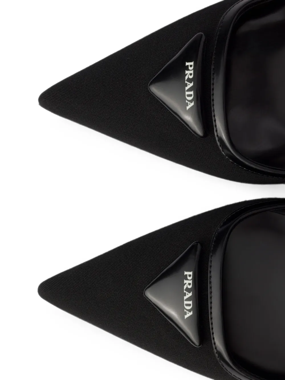 Prada fabric slingback pumps Zwart