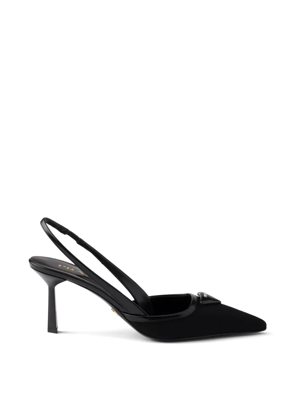 Prada fabric slingback pumps Zwart
