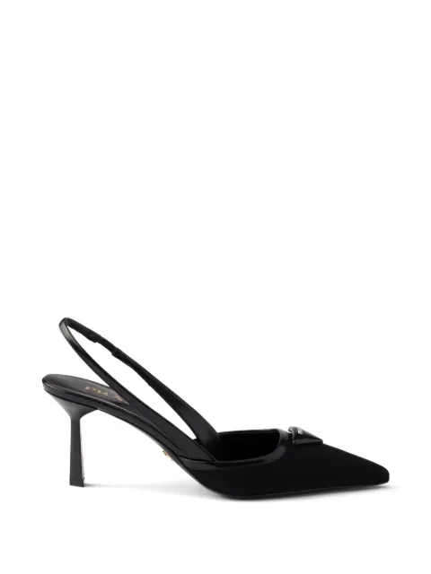 Prada fabric slingback pumps