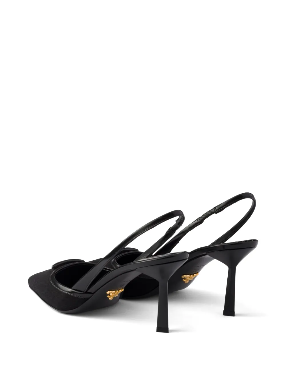 Prada fabric slingback pumps Zwart