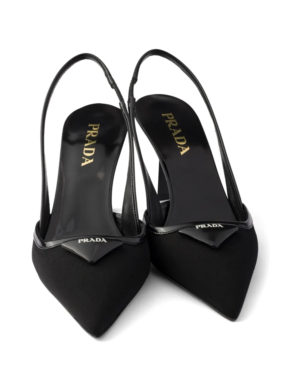 Prada fabric slingback pumps Zwart