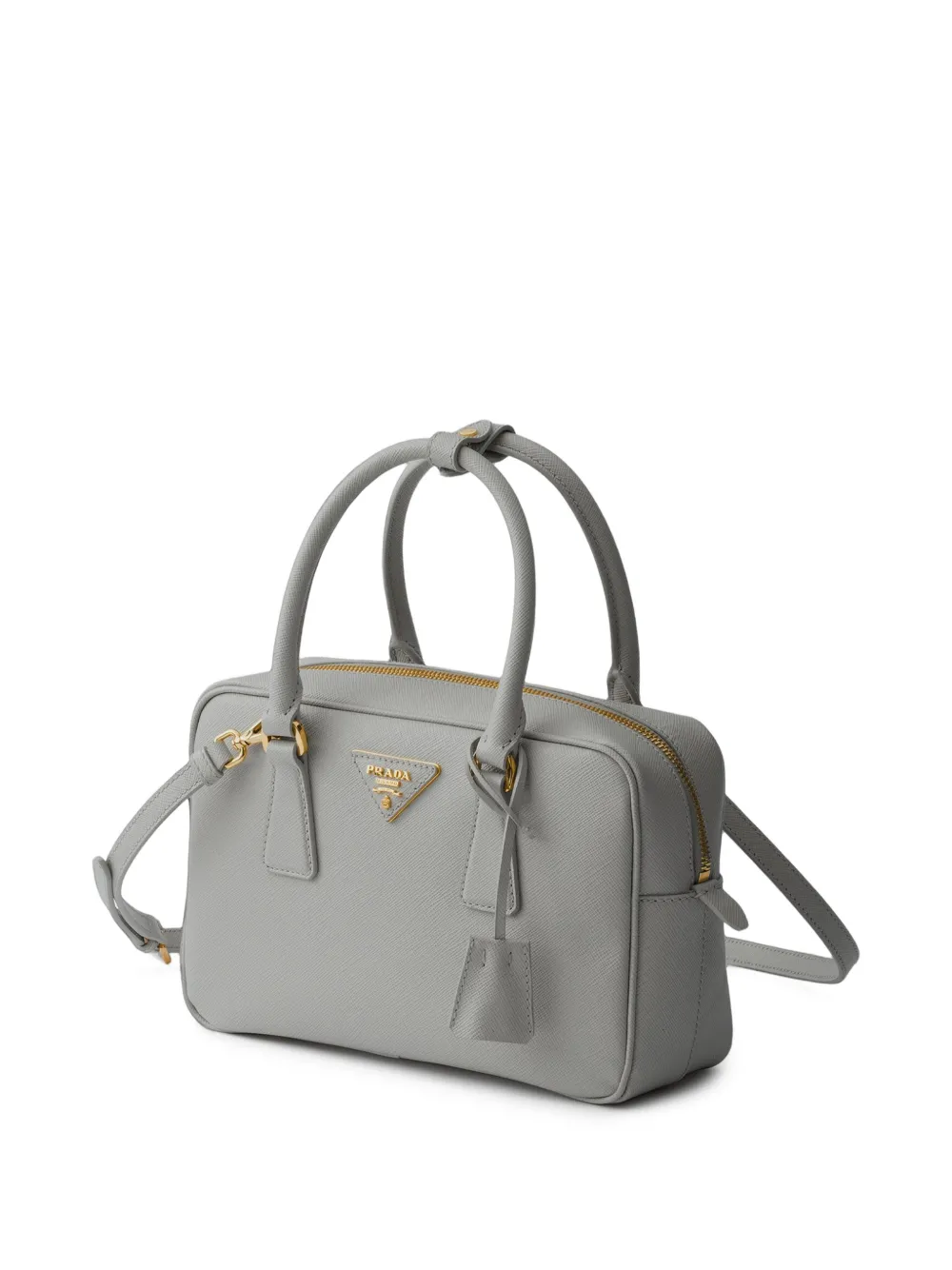 Prada small Saffiano leather top-handle bag Grijs