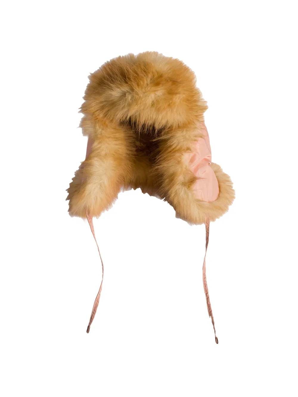 Miu Miu technical fabric and faux fur trapper hat